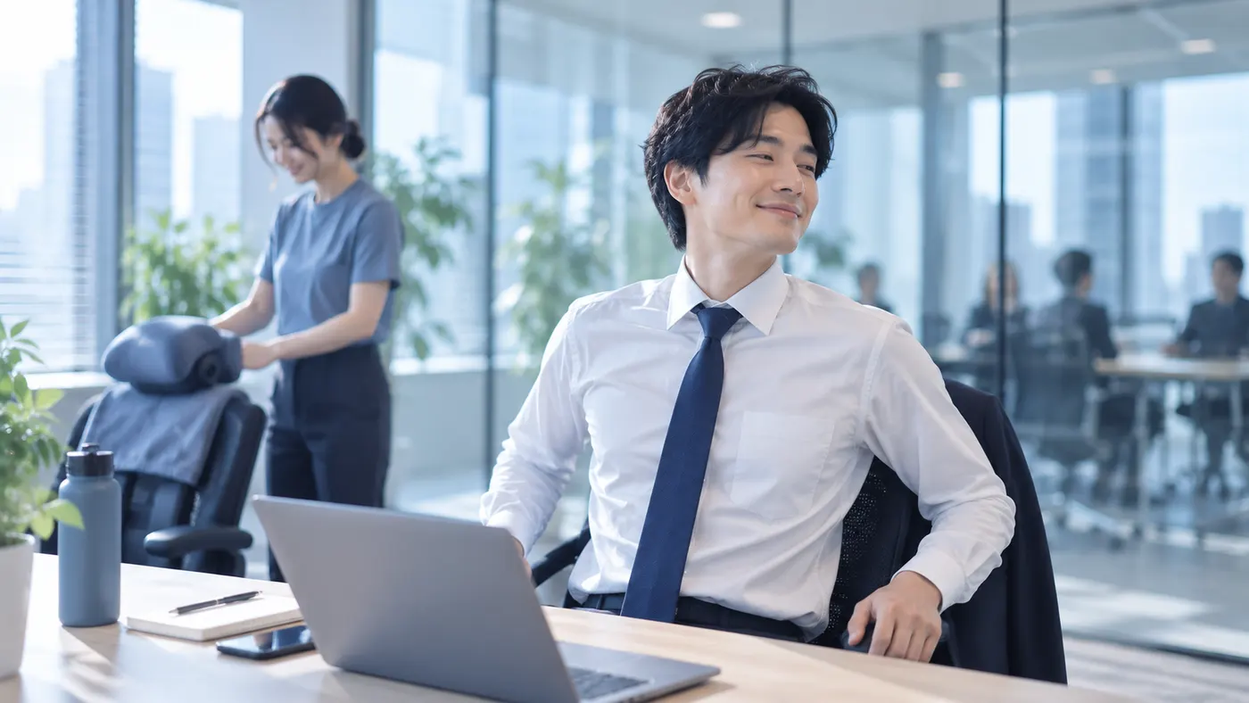 実施後、席に戻る様子